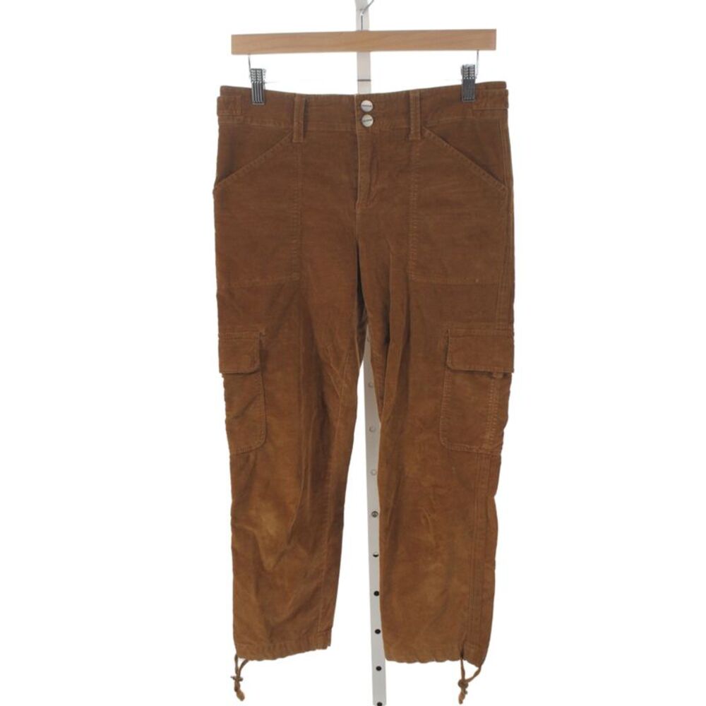 Sanctuary Womens Cargo Corduroy Pants Brown Button Closure Size 27